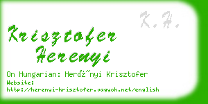 krisztofer herenyi business card